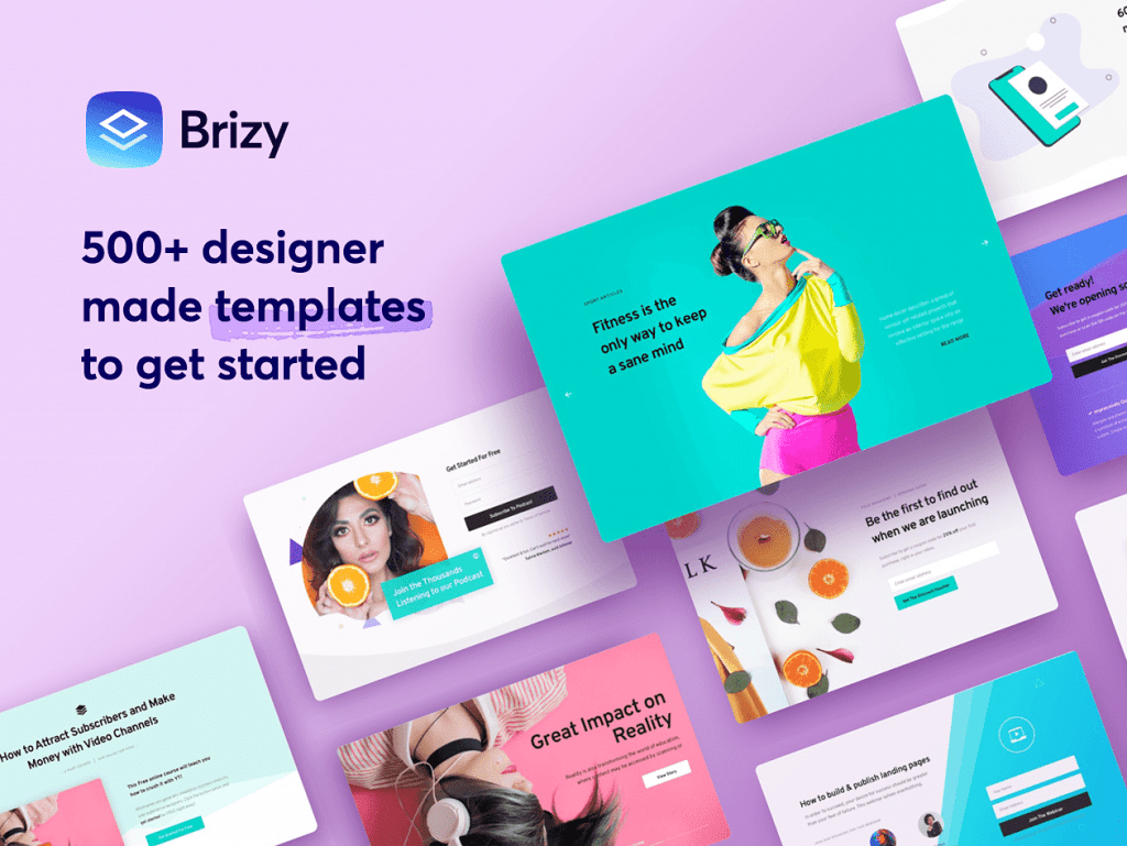 Brizy Page Builder  現成的高級模板可套用