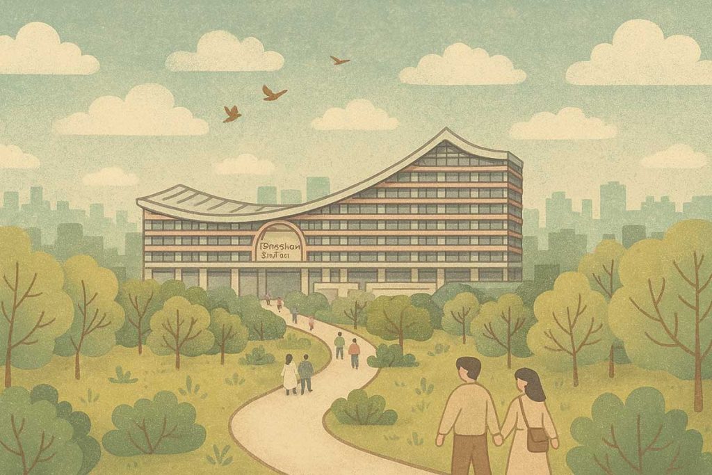 鳳山車站AI生成插畫